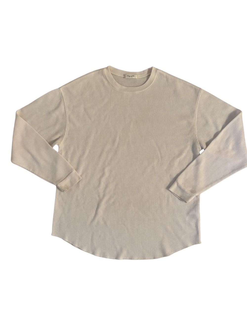 Freak Store Peach Waffle Knit Long Sleeve Top